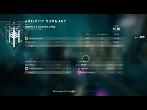 Bonus Threshold Nightfall - Savathun's Song / Hunter