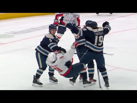 Fantilli Lays Big Hit On Leanord, Wilson Gets 🚫 Abuse Of Officials 🚫 Penalty