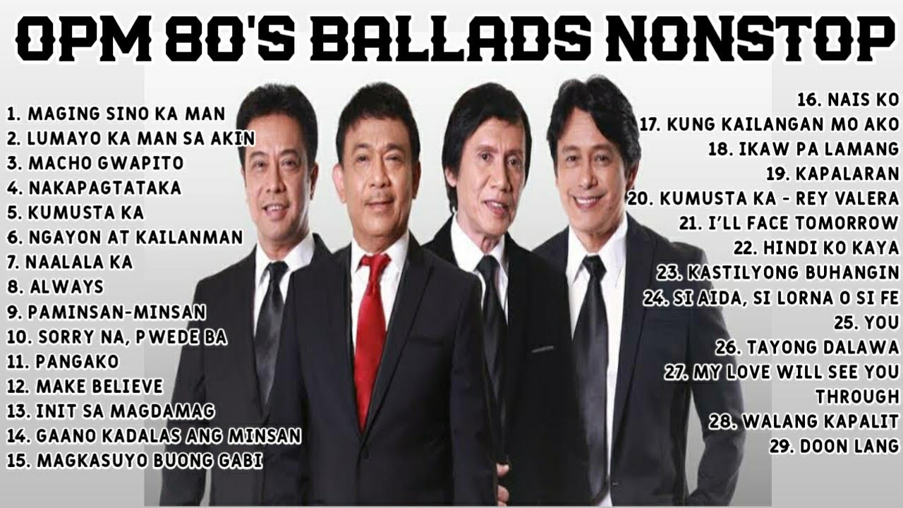 OPM 80'S Ballad Non-stop - Rey Valera, Marco Sison, Rico Puno, Nonoy Zuniga, Basil Valdez and more!