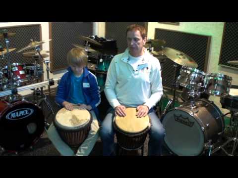 Djembe rhythms and grooves part 6, the combinations. Kono, Mix, Fulla