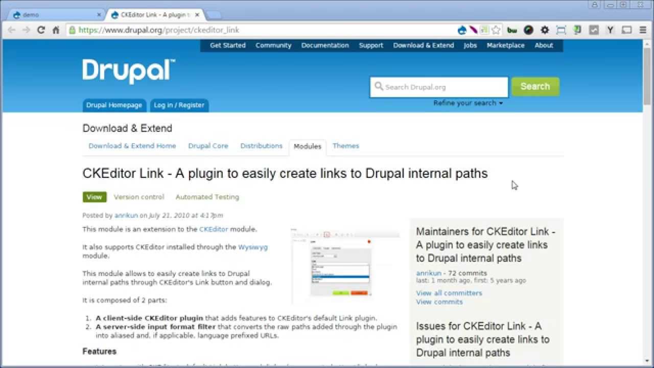 CKEditor Link | Drupal 7