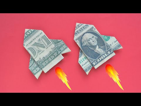 My MONEY ROCKET | Cool and Easy Dollar Origami | Space Day | Tutorial DIY by NProkuda