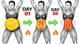 30 Min Standing Workout 🔥 Melt Flabby Belly Fat at Home & Transform Your Waist Fast for Women