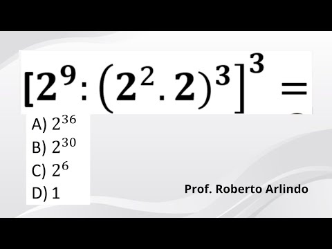 Simplificando a expressão  [2^9:(2^2.〖2)〗^3 ]^3, obtêm-se: | Questão de Matemática básica