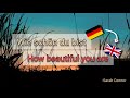 Wie schön du bist, Sarah Connor - Learn German With Music, English Lyrics