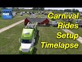 Setting up the Amusement and Carnival Rides Time-lapse at 2021 Dodge County Fair