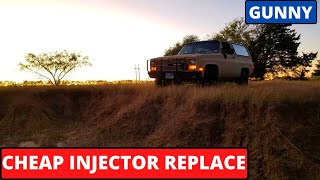 Replacing cheap but new 6.2 diesel injector. Story time from Dad.