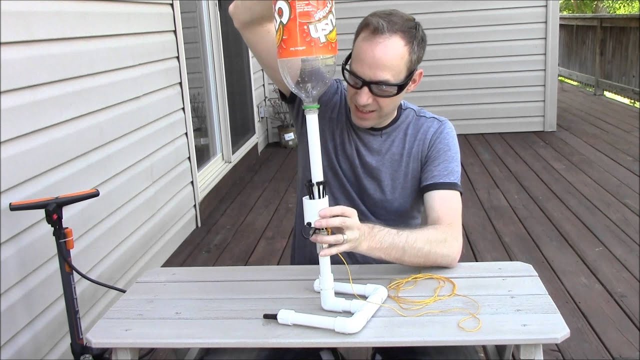 MICRO- Water Rocket Launcher, unbox and launch (bottle rocket)