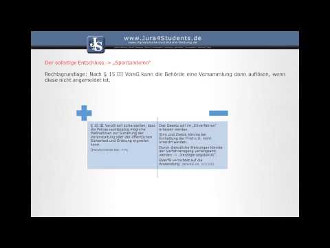 Versammlungsfreiheit Art. 8 GG