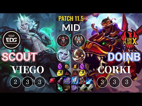 EDG Scout Viego vs FPX Doinb Corki Mid - KR Patch 11.5