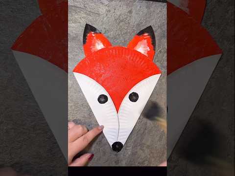 Fox plate! 🦊 #artandcraft #art #craftideas #crafting #craft #easycraftideas #tutorial #craftideas
