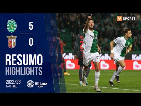 Highlights | Resumo: Sporting 5-0 SC Braga (Taça da Liga 22/23 - Quartos de Final)