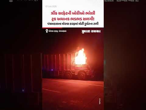 ઝીંક સલ્ફેટની બોરીઓ ભરેલી ટ્રક અચાનક ભડભડ સળગી! Panchmahalના મોરવા હડફમાં મોટી દુર્ઘટના ટળી ઝીંક સલ્ફેટની બોરીઓ ભરેલી ટ્રક અચાનક ભડભડ સળગી! Panchmahalના મોરવા હડફમાં મોટી દુર્ઘટના ટળી