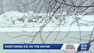 Ice jam forms on Susquehanna near Harrisburg, causing higher water and minor Middletown flooding