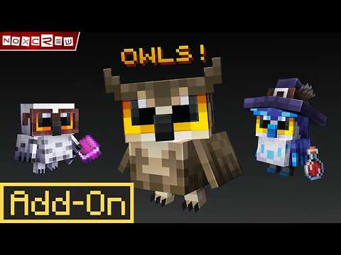 FREE OWLS ADD-ON Gives You 9 Cool Companions in Minecraft Bedrock Survival!