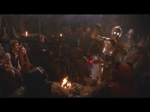 Threepio's "Star Wars" story from RETURN OF THE JEDI [abridged visual translation from Ewokese]