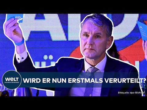 LANDGERICHT HALLE: AfD-Politiker Björn Höcke vor Gericht — Verwendung von NSDAP-Ausspruch?