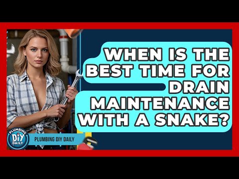 When Is The Best Time For Drain Maintenance With A Snake? - Plumbing DIY Daily