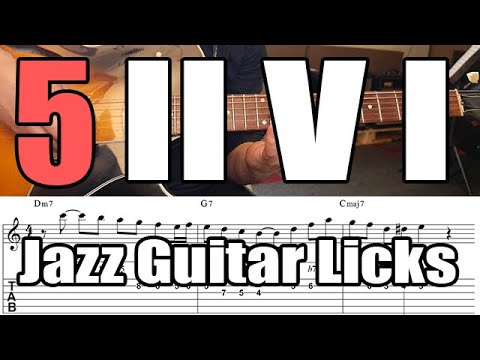 5 Easy 2 5 1 Licks For Jazz Guitar With Tabs and Analysis - PDF Method With Audio
