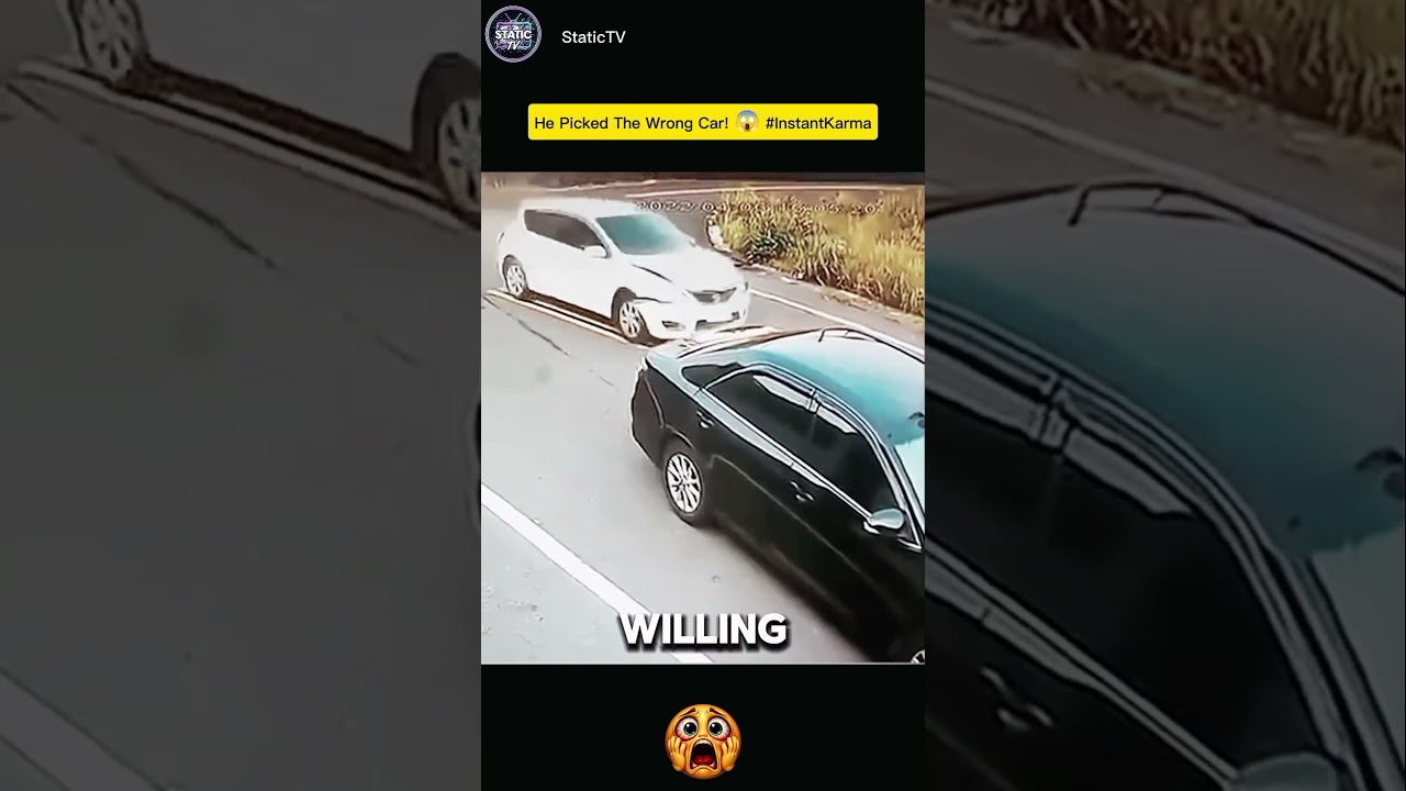 He Picked The Wrong Car! 😱 #InstantKarma