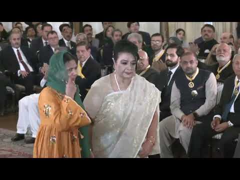 Ms. Jharna Basak (Shabnam) receiving Pakistan’s civil award of ‘Sitara e Imtiaz’