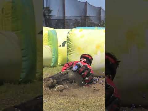 Pro Paintball Player Chris Caputo with a Crazy Dive!