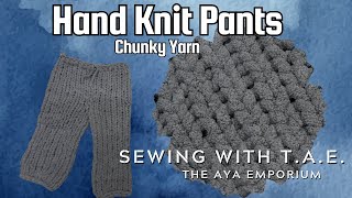 Chunky Yarn Hand Knit Pants 