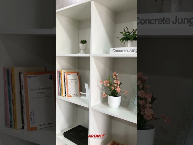 Estante para Livros Clean 8 Prateleiras Branco - Artany