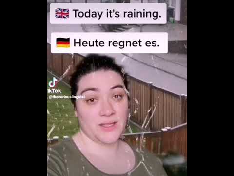 Learn how to say"It's raining today" in German.