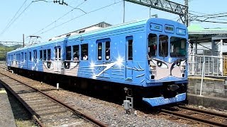 preview picture of video '伊賀鉄道200系(201) 忍者列車ラッピング 伊賀上野ゆき@伊賀神戸発車'