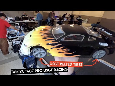 First Time Trying USGT Belted Tires, Racing Tamiya TA07 Pro - Netcruzer RC