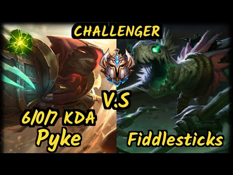 SK Doss (PYKE) vs FIDDLESTICKS - 6/0/7 KDA BOTTOM SUPPORT CHALLENGER GAMEPLAY - EUW