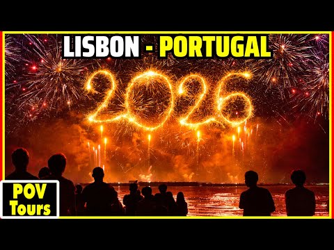🔴Lisbon's NEW YEAR'S EVE Fireworks, Seen From Above! Portugal