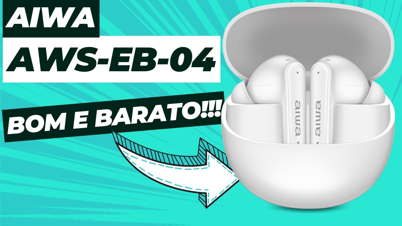 Miniatura da avaliação em vídeo de Fone de ouvido AIWA EB-03-B Bluetooth com Cancelamento de Ruído
