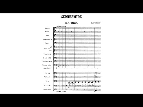 Rossini: Semiramide Overture (with Score)