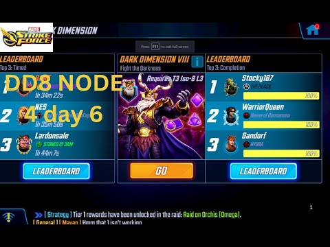 Dark Dimension 8 Node 4 day6 part 1 in MSF as a F2P.