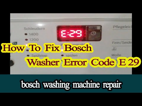 bosch washing machine error code e29