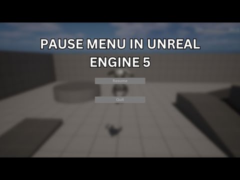How To Create A Pause Menu in Unreal Engine 5 Tutorial
