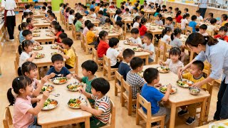 中國最令人驚嘆的幼兒園午餐！刺少肉嫩的鱸魚，小朋友最愛的起司焗紅薯，軟嫩的牛排，香噴噴的披薩，營養均衡，這才是孩子該有的午餐！中国最令人惊叹的幼儿园午餐！ 刺少肉嫩的鲈鱼，小朋友最爱的起司焗红薯，软嫩的牛排，香喷喷的披萨，营养均衡，这才是孩子该有的午餐！