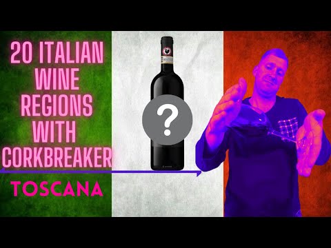 20 Italian Wine Regions with Corkbreaker - Toscana