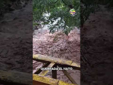 creciente súbita, Quebrada El Hato en Tarqui Huila Colombia