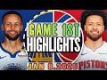 Golden State Warriors Vs Detroit Pistons Game 1st Highlights Jan 09 2025 NBA Season 2024 25