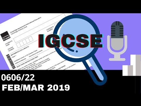 IGCSE Add Math February March 2019 Paper 22 0606/22