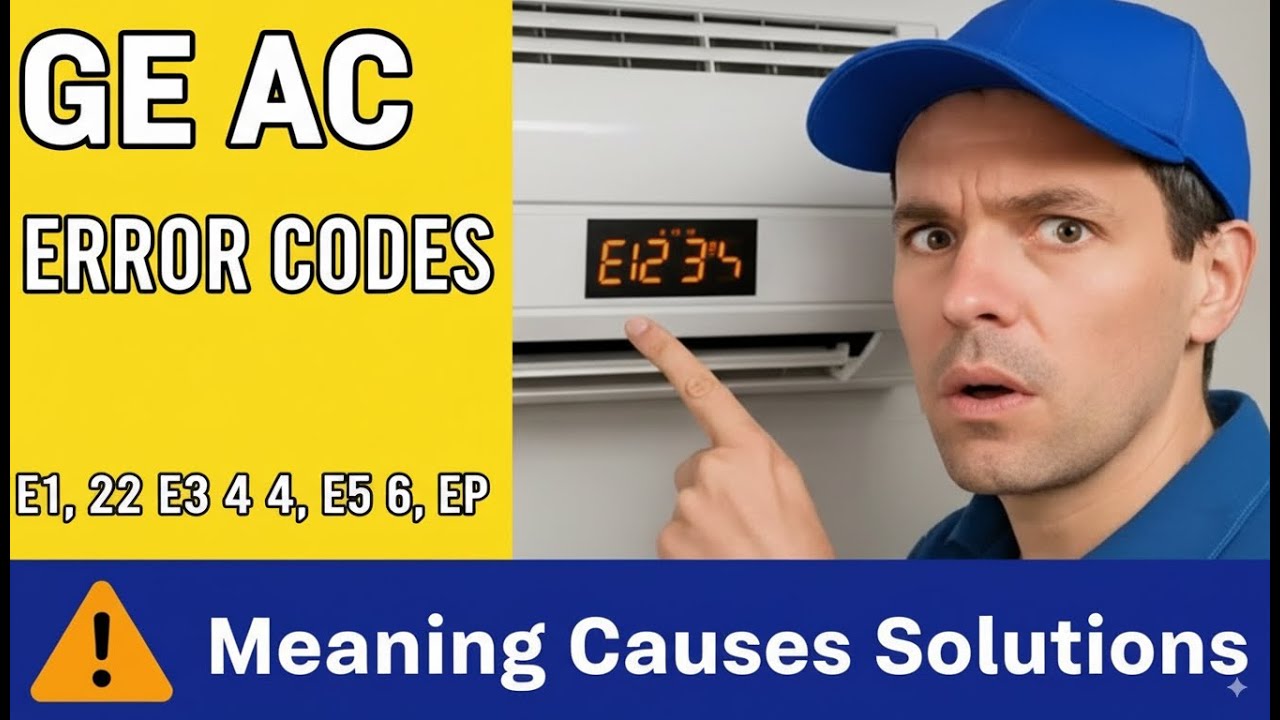 GENERAL ELECTRIC GE Air Conditioner Error Codes E1, E2, E3, E4, E5, E6, EP: Meaning Causes Solutions