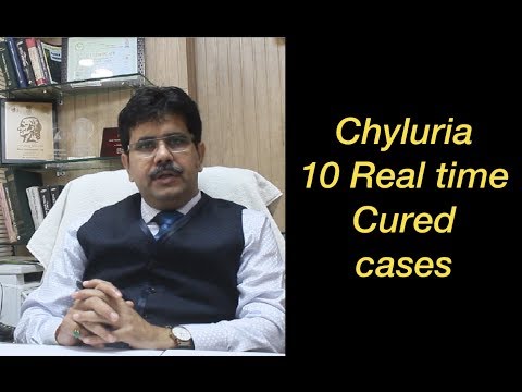 Homeopathic treatment of chyluria, male