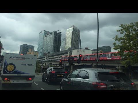 Exploring Canary Wharf street by street By Car 🚘 Tour on 07/8/2019