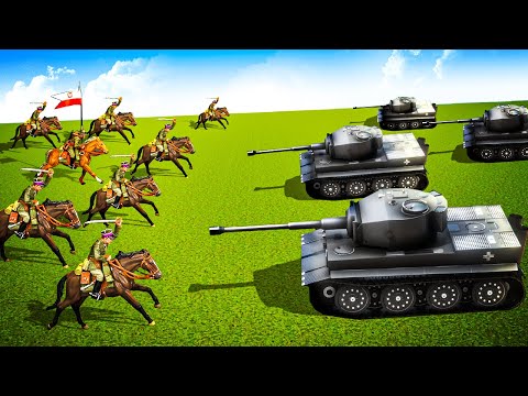 Epic WW2 Tiger TANK INVASION vs Polish Cavalry in Panzer Corps 2!