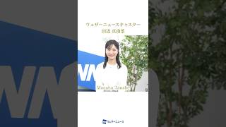 【田辺真南葉】新しく出演が始まるウェザーニュースキャスターです #通勤タイパ