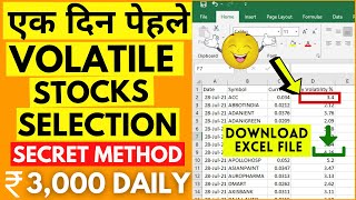 How to Select Stocks for Intraday Trading | Intraday Volatile Stocks Selection Strategy | Volatile