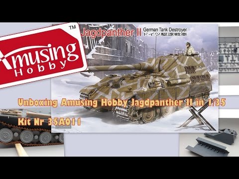 Unboxing Amusing Hobby German Tank Destroyer Jagdpanther 2 1/35